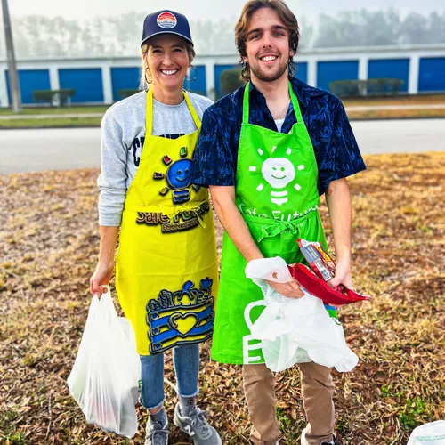 Rachel Grage with supporters