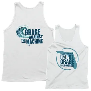 Rachel Grage white tank top