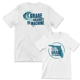 Rachel Grage white T-shirt