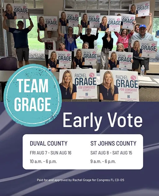 Rachel Grage early voting announcement
