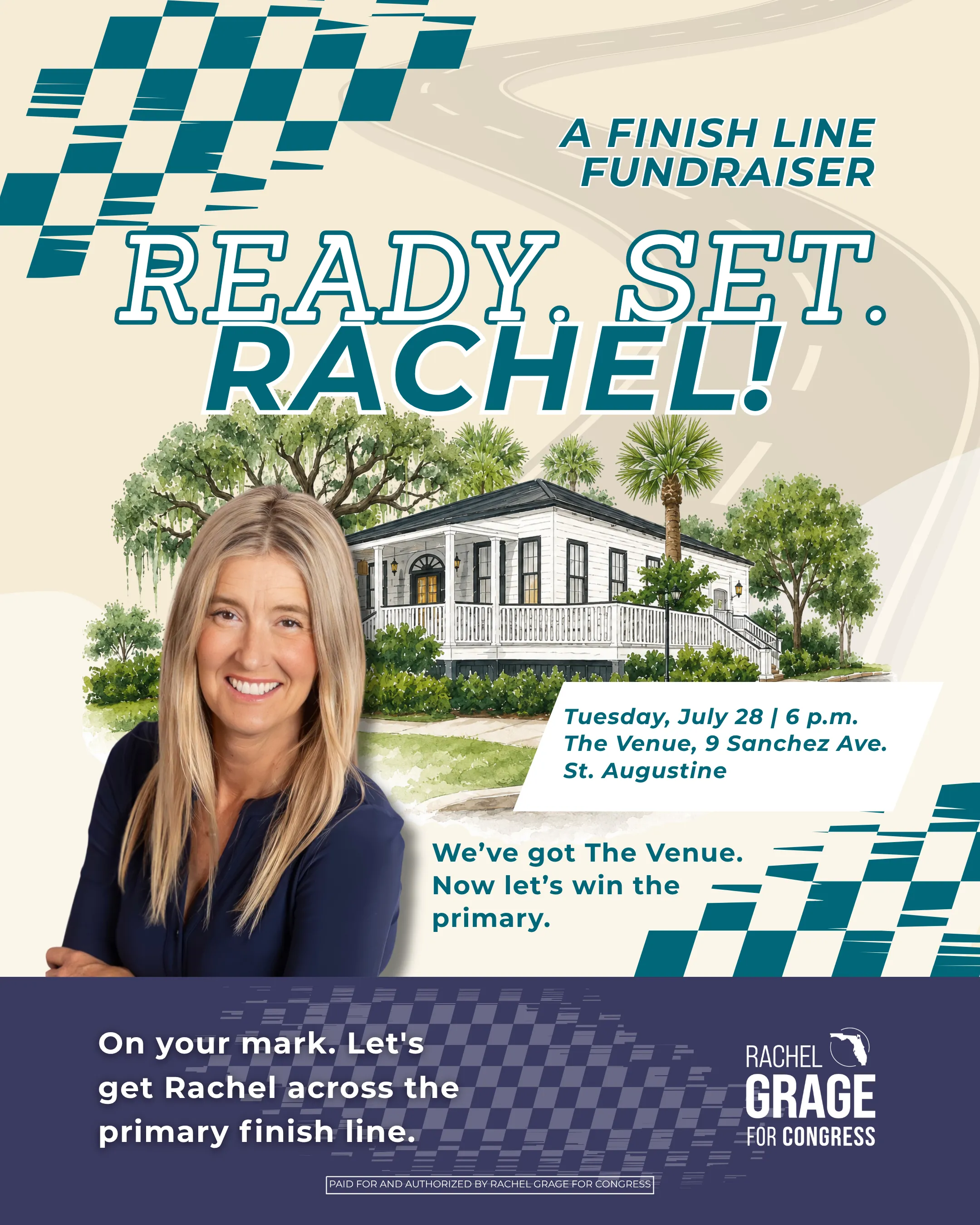 Ready. Set. Rachel. — a fundraiser for Rachel Grage ahead of the August 18 Democratic Primary
